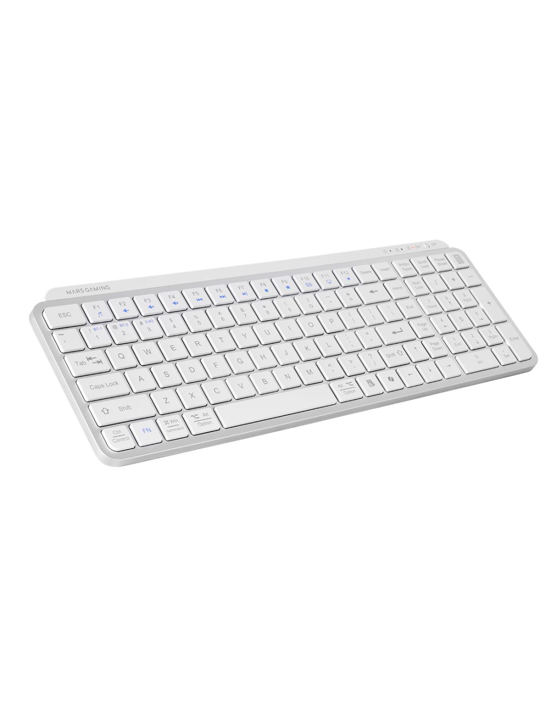 MKSILENKEYSWES - Teclado Mars Gaming RF Wireless/Bluetooth Blanco (MKSILENKEYSWES)