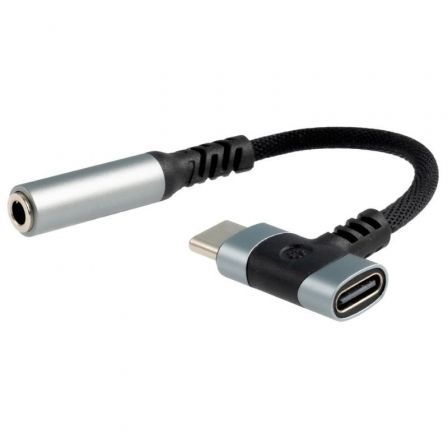 10.24.1207 - Conversor Nanocable 2en1 UsbC/M+Usb-C/H de carga a Audio Jack 3.5mm (10.24.1207)