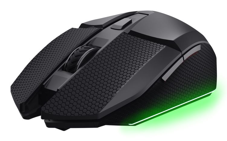 25748 - Raton Gaming Trust GXT 122 Felox+ Wireless inal�mbrico dual iluminado, 12000ppp, cable de carga de 1.5m, Negro. (25748)