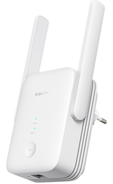 XIA-RE WI RNG EXT AX1500 - Repetidor XIAOMI AX1500 WiFi 6 Dual Band 1xRJ45 Ethernet LAN GbE 2 Antenas Externas Pared Blanco (DVB4514GL)