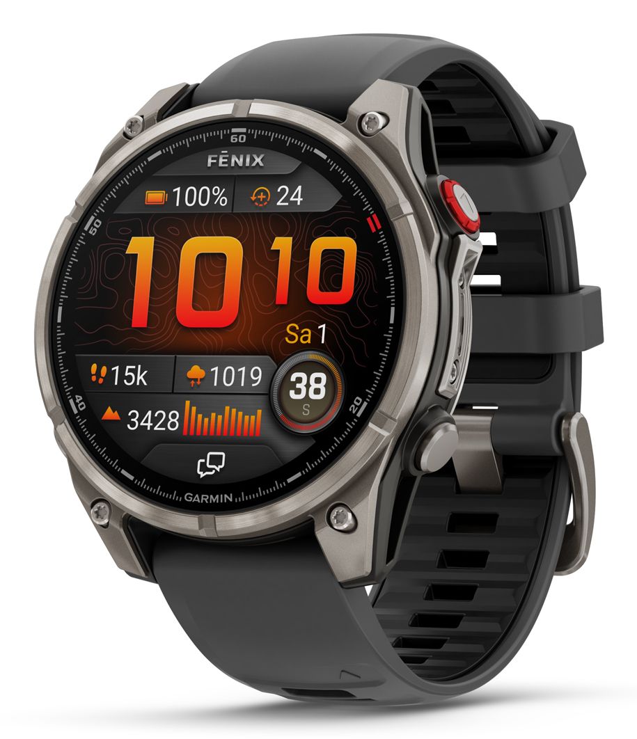 010-03198-11 - Smartwatch Garmin Fenix 8 Pro Amoled 47mm, Sapphire, Titanio con revestimiento de DLC con correa de silicona negra. (010-03198-11)