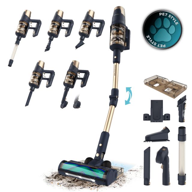 A01_EU01_115939 - Aspirador Vertical CECOTEC Rockstar RX70 AquaPet Flex sin bolsa ni cables Succi�n 300AW Cepillo HairLess (A01_EU01_115939)