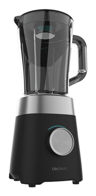 03915 - Batidora Cecotec Power Black Titanium 1300MAX B, de vaso de 1300 W de maxima potencia, con cuchilla de 4 hojas con recubrimiento de titanio negro y jarra de 1,5 L de capacidad. Cuenta con 2 velocidades m�s funci�n Pulse.(03915)