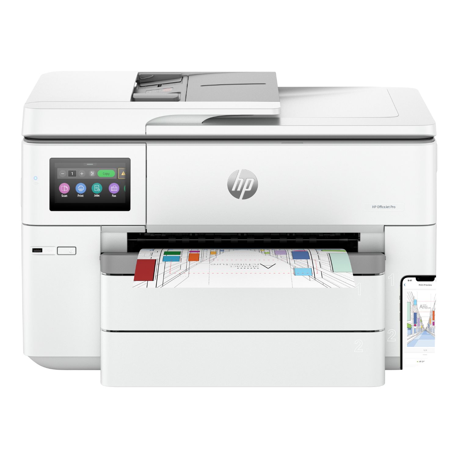 HP-MULT OFI PRO 9730E V2 - Impresora Multifunci�n HP OfficeJet Pro 9730e Pantalla CGD 4.3? T�ctil 4800x1200dpi A3 Color ADF 2xUSB 2.0 1xRJ45 WiFi 5 Bluetooth Ethernet D�plex Gris/Blanca (537P6B V2)