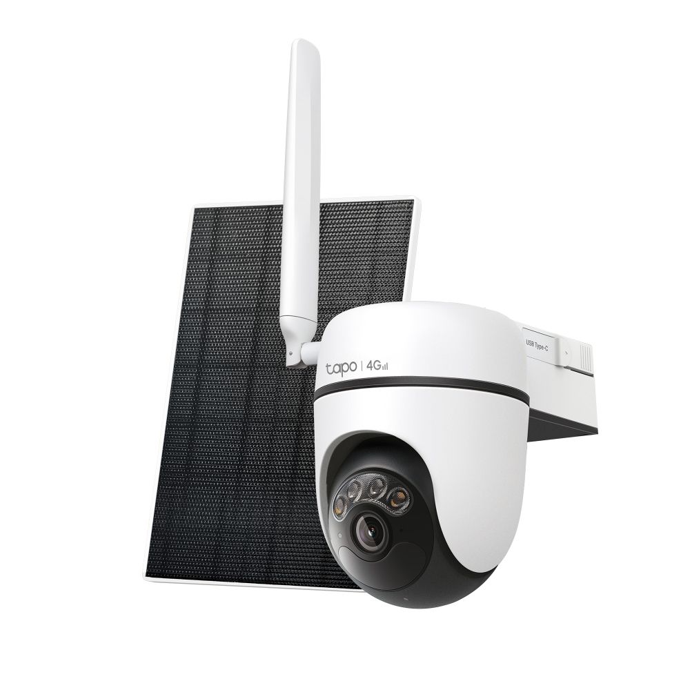 TAPO C615G KIT - C�mara IP TP-Link 2K 3mp Sensor CMOS Zoom 18x Solar Visi�n Nocturna LED/IR Exterior 4G Blanca (TAPO C615G KIT)