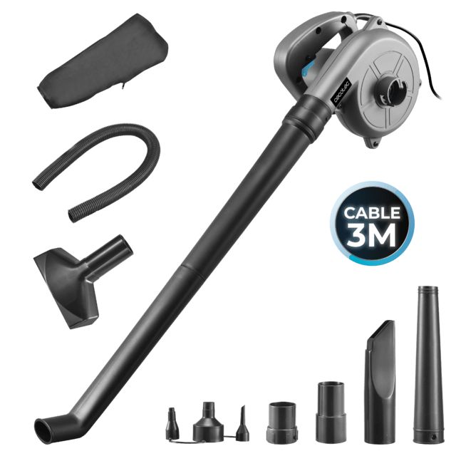 A01_EU01_110808 - Soplador Cecotec AirForce 720 700w Libertad de movimiento, cable 3m. Multifunci�n con m�ltiples accesorios. M�xima versatilidad.(A01_EU01_110808)