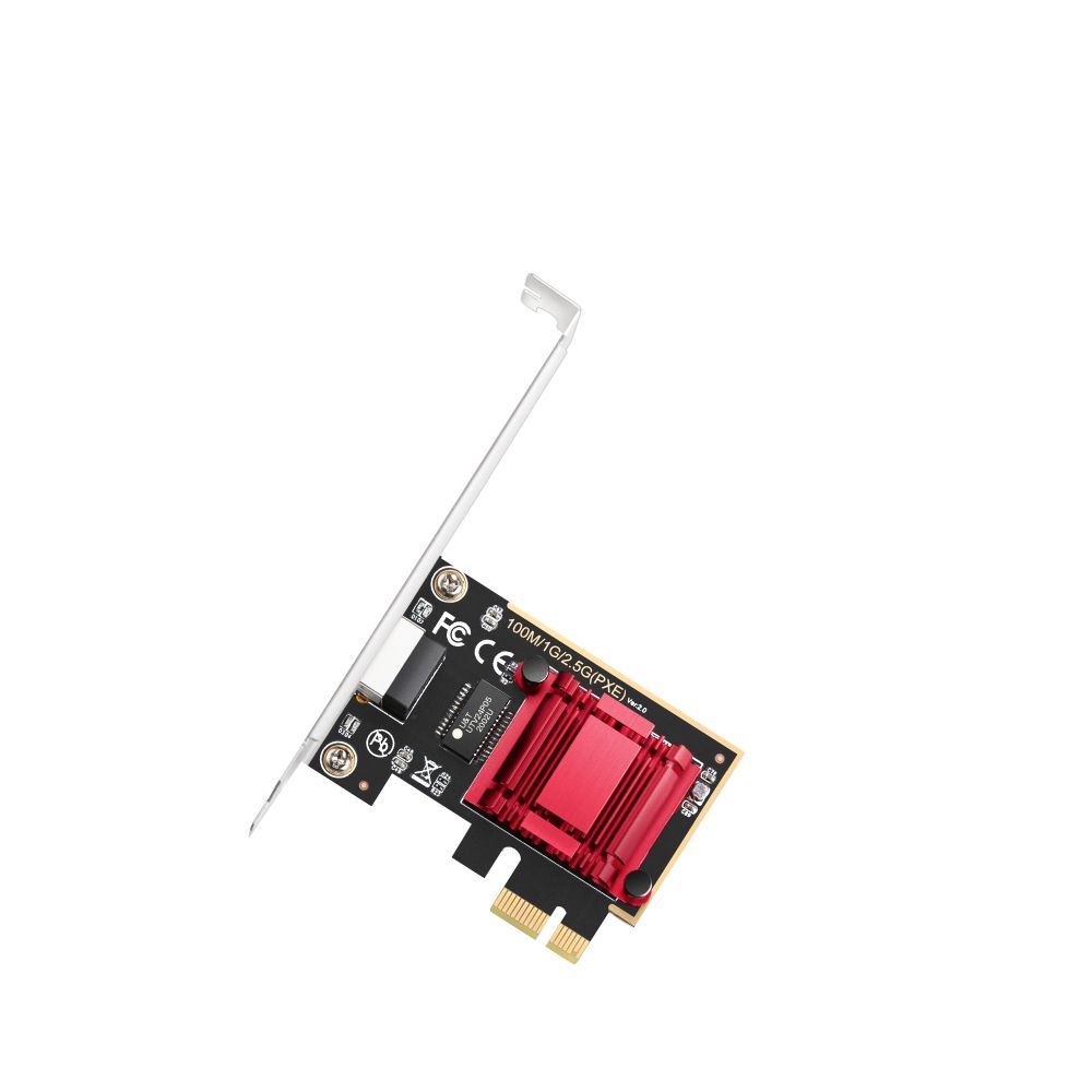 PE25 - Adaptador de Red CUDY PCIe 1xRJ45 Ethernet LAN 2.5 GbE PC/Servidor (PE25)