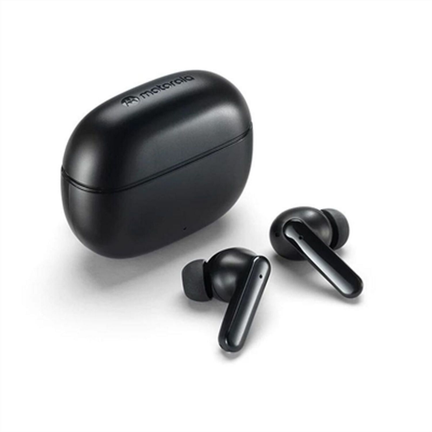 253MOTOBUDS125BLK - Auricular Motorola Bluetooth Resistencia al agua y sudor IPX4, autonomia 17-18 horas. Estuche de carga Usb-C Asistentes de voz como Google Assistant y Siri.Negro(253MOTOBUDS125BLK)
