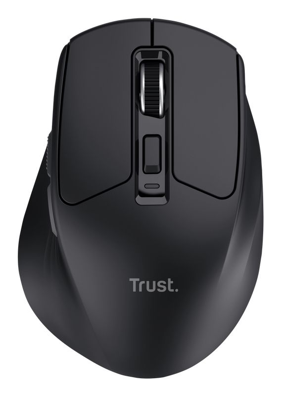 26021 - Rat�n Trust Niven Ergon�mico Diestro Clic Silencioso RF Wireless/Bluetooth USB-A 3200dpi 7 Botones Negro (26021)