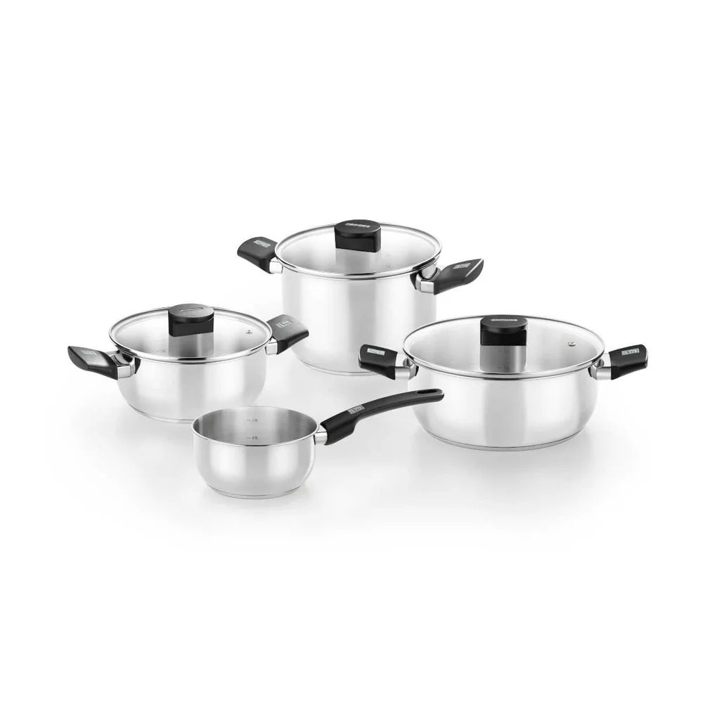 MON-BATERIA M240001 - Pack Bater�a de Cocina Monix Cazo 14cm/Ollas 24cm/Cacerolas 20-24cm Acero Inoxidable Aptas para Inducci�n (M240001)