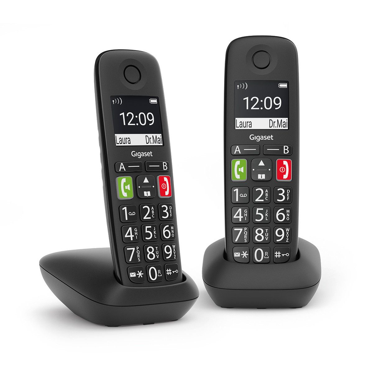 GIGA-TEL E290 DUO BK - Tel�fono Inal�mbrico Gigaset E290 DECT/Anal�gico Pantalla 2? Identificador Llamadas Pack DUO Escritorio/Pared Negro (L36852-H2901-D201)