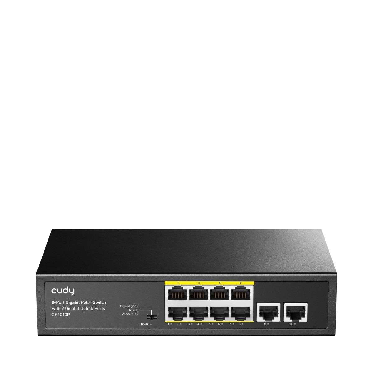 GS1010P - Switch CUDY 10xRJ45 Ethernet 10/100 PoE+ Rack Negro (GS1010P)