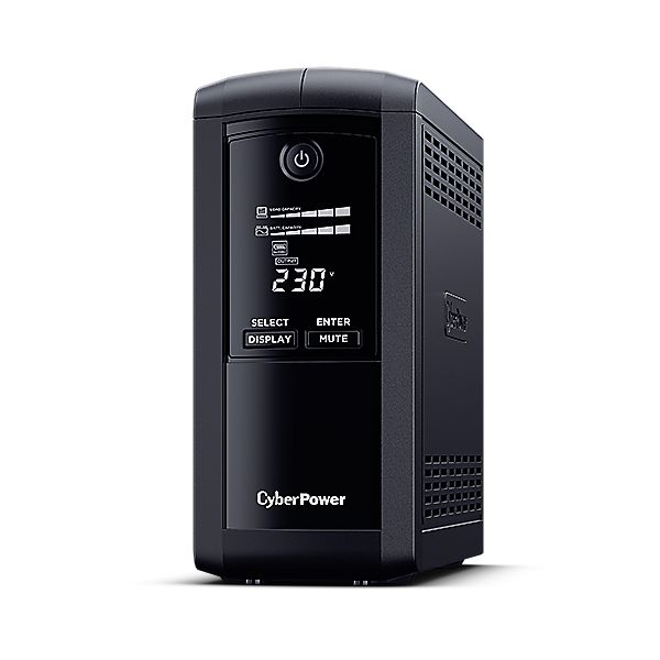 VP700ELCD - S.A.I. L�nea Interactiva Cyberpower 700VA 390W Pantalla LCD 4xSchuko 1xUSB-B 2.0 1xRJ45 1xRS-232 Negra (VP700ELCD)