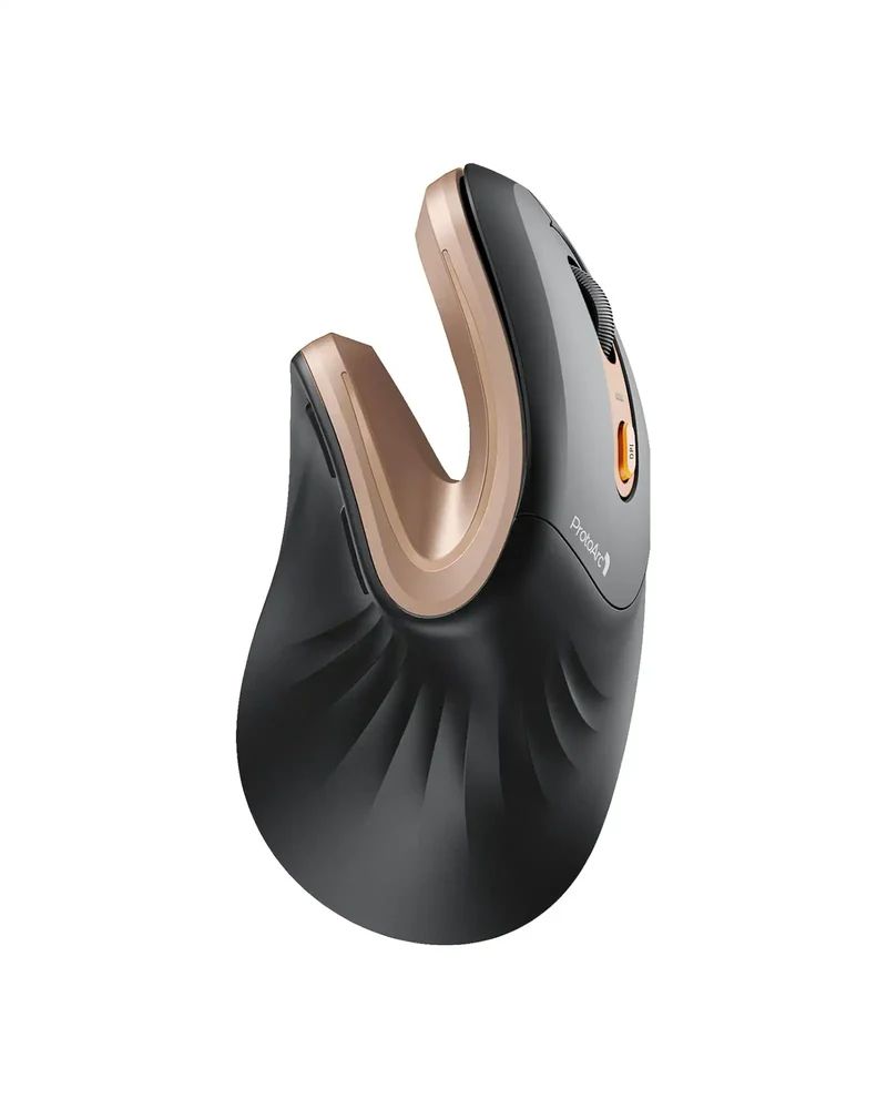 CP016806 - Rat�n Mini Vertical Ergon�mico ProtoArc EM11 NL Bluetooth 5.0 USB-C 2400dpi Negro/Dorado (CP016806)