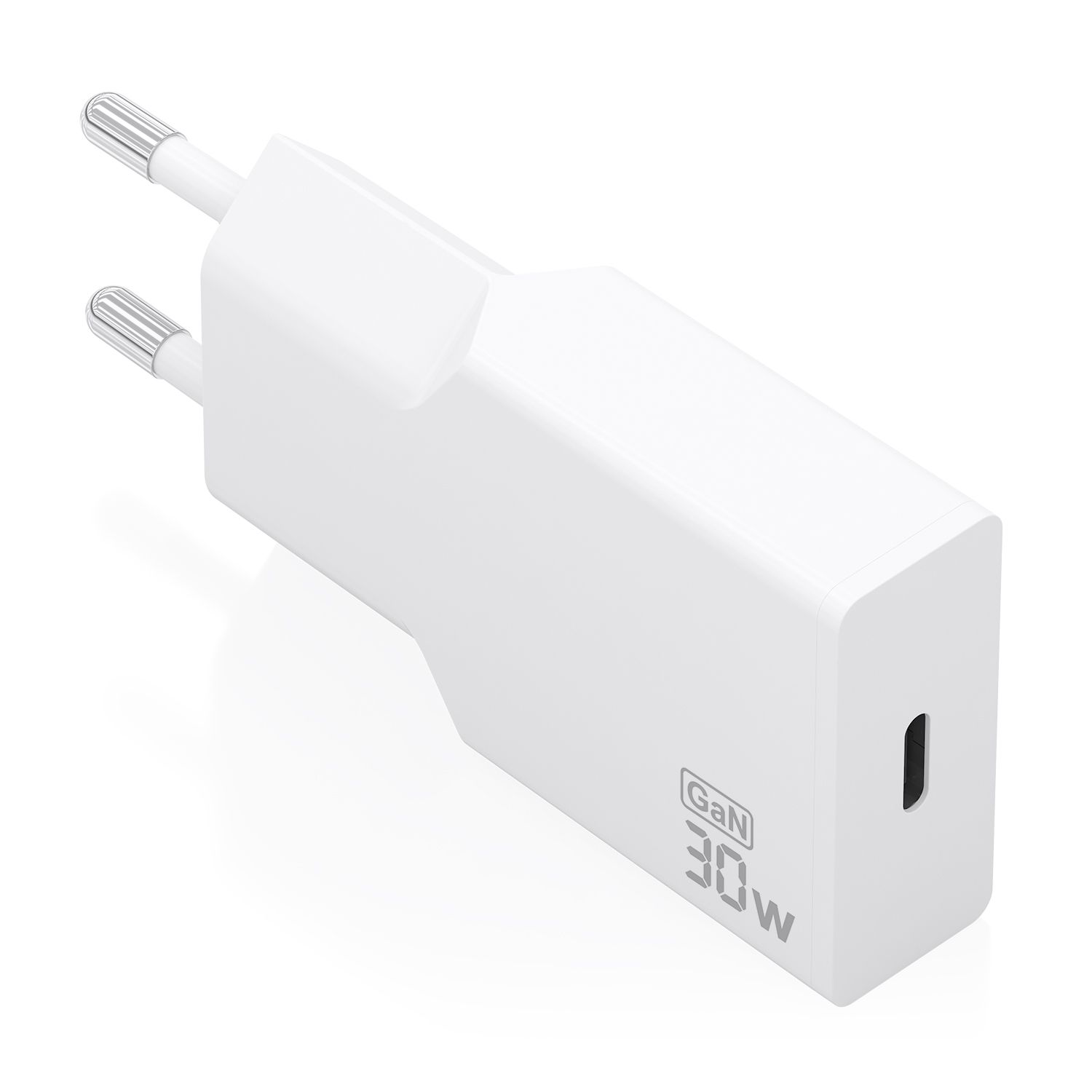A110-1001 - Cargador de Pared AISENS Ultra Delgado GaN 30W PD 3.0 QC 3.0 1xUSB-C Blanco (A110-1001)