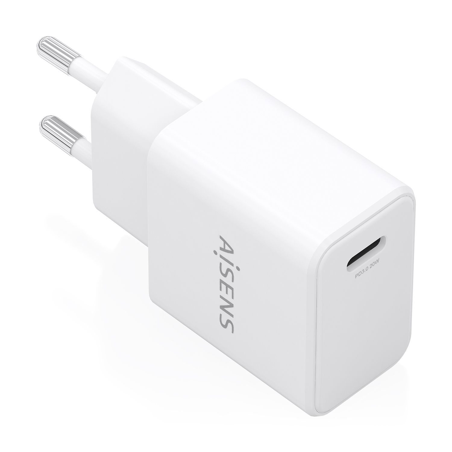 A110-1023 - Cargador de Pared AISENS GaN 20W PD 3.0 QC 3.0 1xUSB-C Blanco (A110-1023)