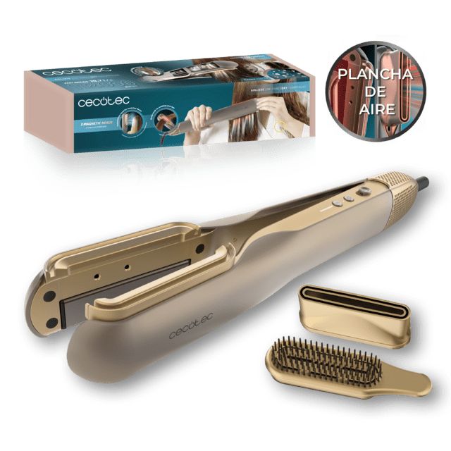 A93_EU01_111302 - Plancha de Pelo CECOTEC AirLisse 2en1 ForceDry Champagne Gold (A93_EU01_111302)