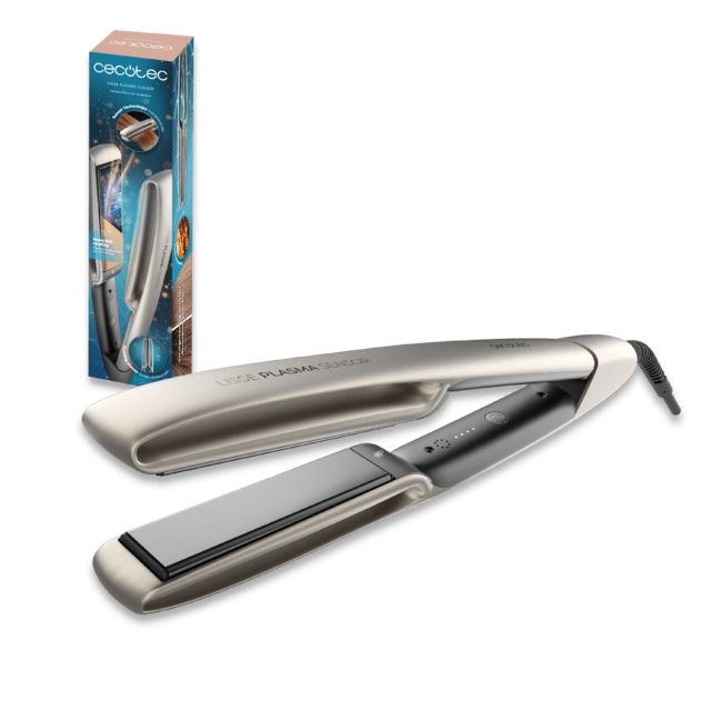A01_EU01_122640 - Plancha de Pelo CECOTEC Lisse Plasma Sensor Champagne Tecnolog�a de Sensor y Plasma con Giroscopio Temperatura Ajustable 160-220�C (A01_EU01_122640)