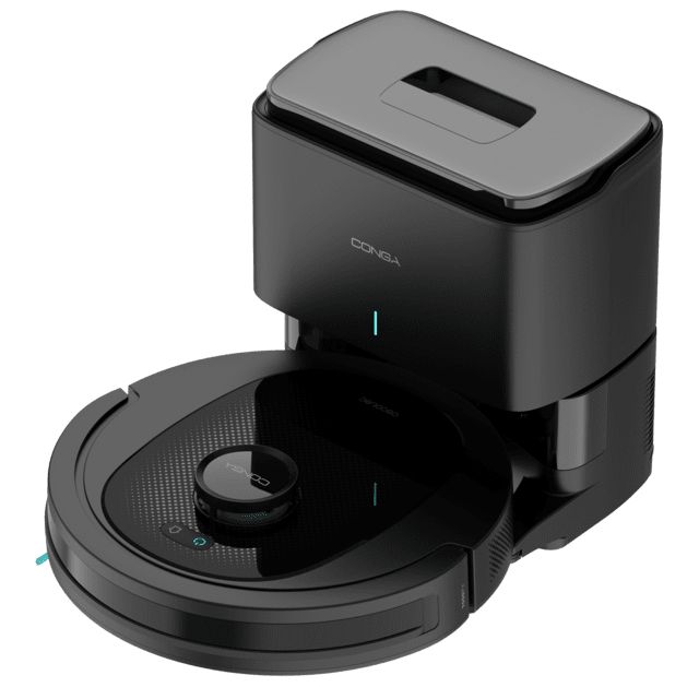 A01_EU01_100082 - Robot Aspirador L�ser CECOTEC Conga 8490 Ultimate Ultra Power Home Limpieza 4 en 1: Barre/Aspira/Friega/Pasa la Mopa Base de Autovaciado 2.5L Succi�n 7000Pa Autonom�a 170 minutos Control por APP Negro (A01_EU01_100082)