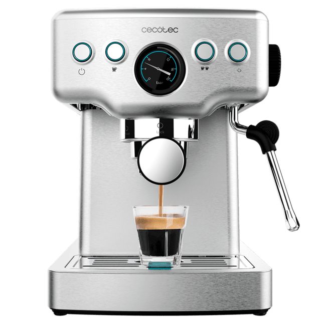 01982 - Mini Cafetera CECOTEC Power Espresso 20 Barista Mini 1465W 20 Bares Dep�sito Extraible 1.8L Man�metro Sistema Thermoblock 2 Caf�s (01982)