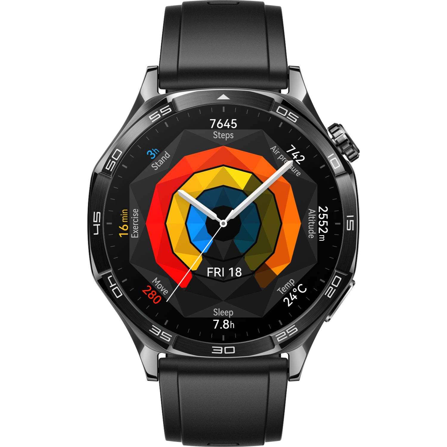 55020DKM - Smartwatch Huawei Watch GT5 AMOLED Digital 1.32? 46mm Micr�fono/Altavoces Integrados NFC Bluetooth 5.2 IP69K GPS Cuerpo/Correa Negros (55020DKM)