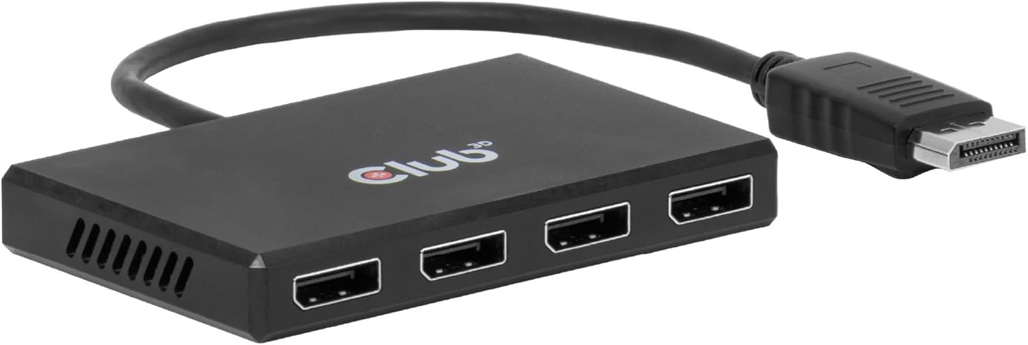 CSV-7400 - Hub Club 3D 4xDiplayPort 4K Ultra HD/30Hz Negro (CSV-7400)