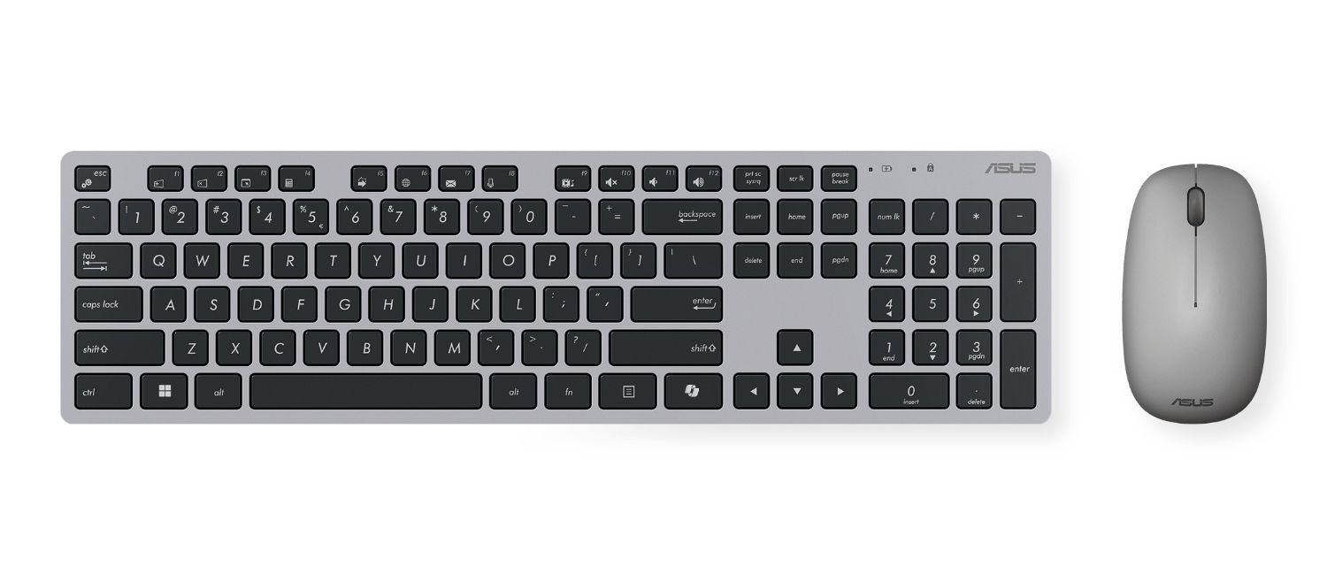90XB0430-BKM1U0 - Teclado+Rat�n Asus W5000 Inal�mbrico 2.4Ghz, Teclado blanco compacto con un acabado met�lico y un perfil ultrafino de 11mm. (90XB0430-BKM1U0)