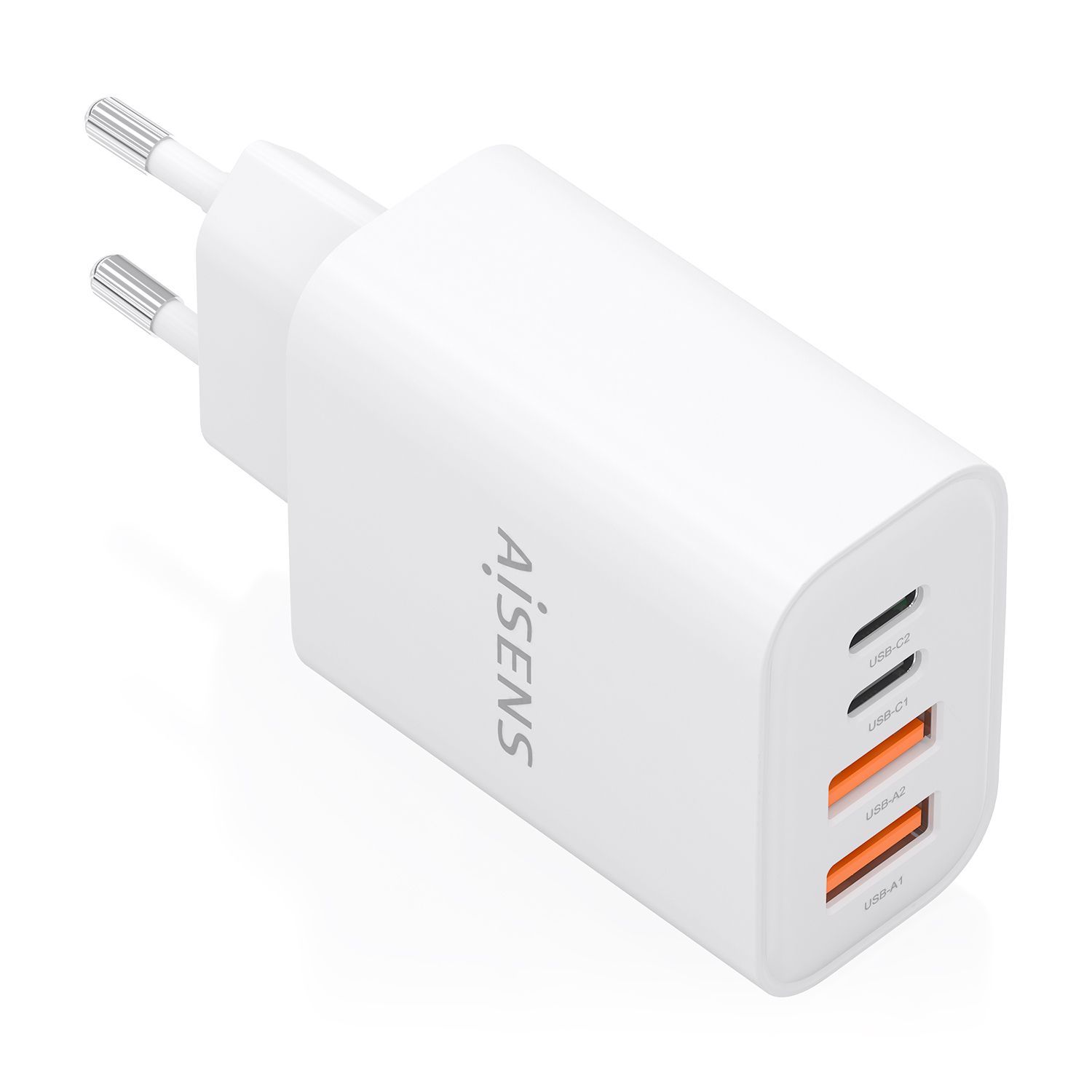 A110-1027 - Cargador de Pared AISENS GaN 32W PD 3.0 QC 3.0 2xUSB-A 2xUSB-C Blanco (A110-1027)