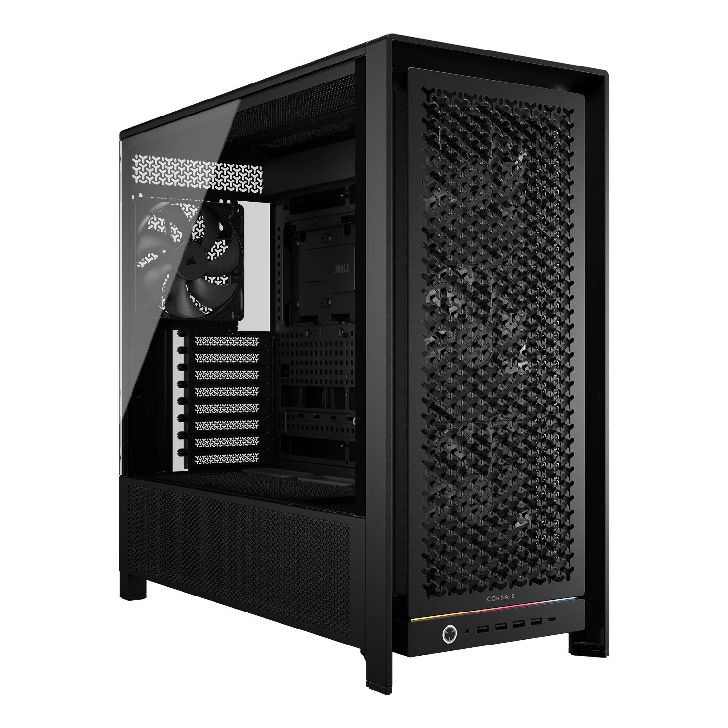 CC-9011307-WW - Caja Gaming Corsair FRAME 5000D RS ARGB Panel Lateral de Cristal Templado 4xUSB-A 3.0 1xUSB-C 3.1 ATX EATX Mini-ITX mATX Negra (CC-9011307-WW)