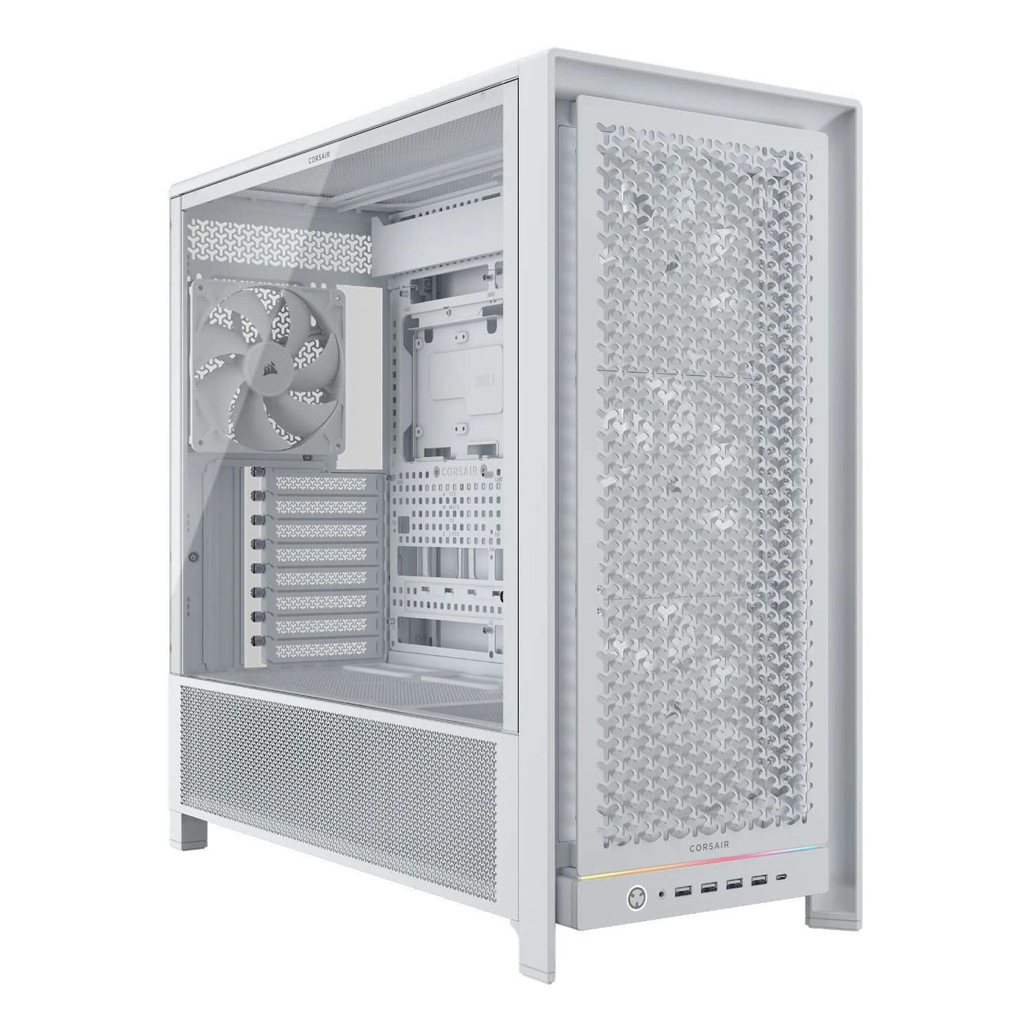 CC-9011308-WW - Caja Gaming Corsair FRAME 5000D RS ARGB Panel Lateral de Cristal Templado 4xUSB-A 3.0 1xUSB-C 3.1 ATX EATX Mini-ITX mATX Blanca (CC-9011308-WW)
