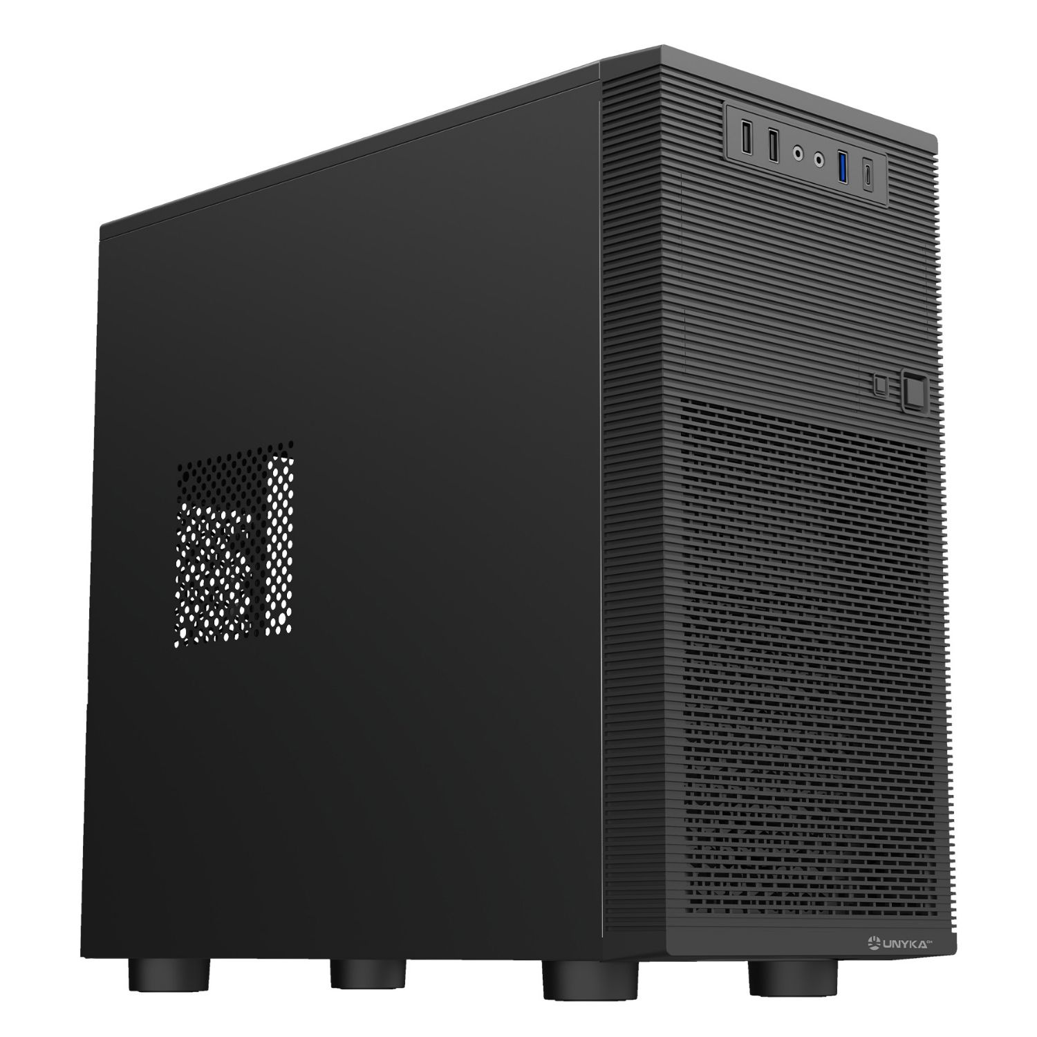 UK52015 - Caja UNYKA AERO C15 ATX 500W 2xUSB 2.0 1xUSB-A 3.0 1xUSB-C 3.1 mATX ITX Negra (UK52015)