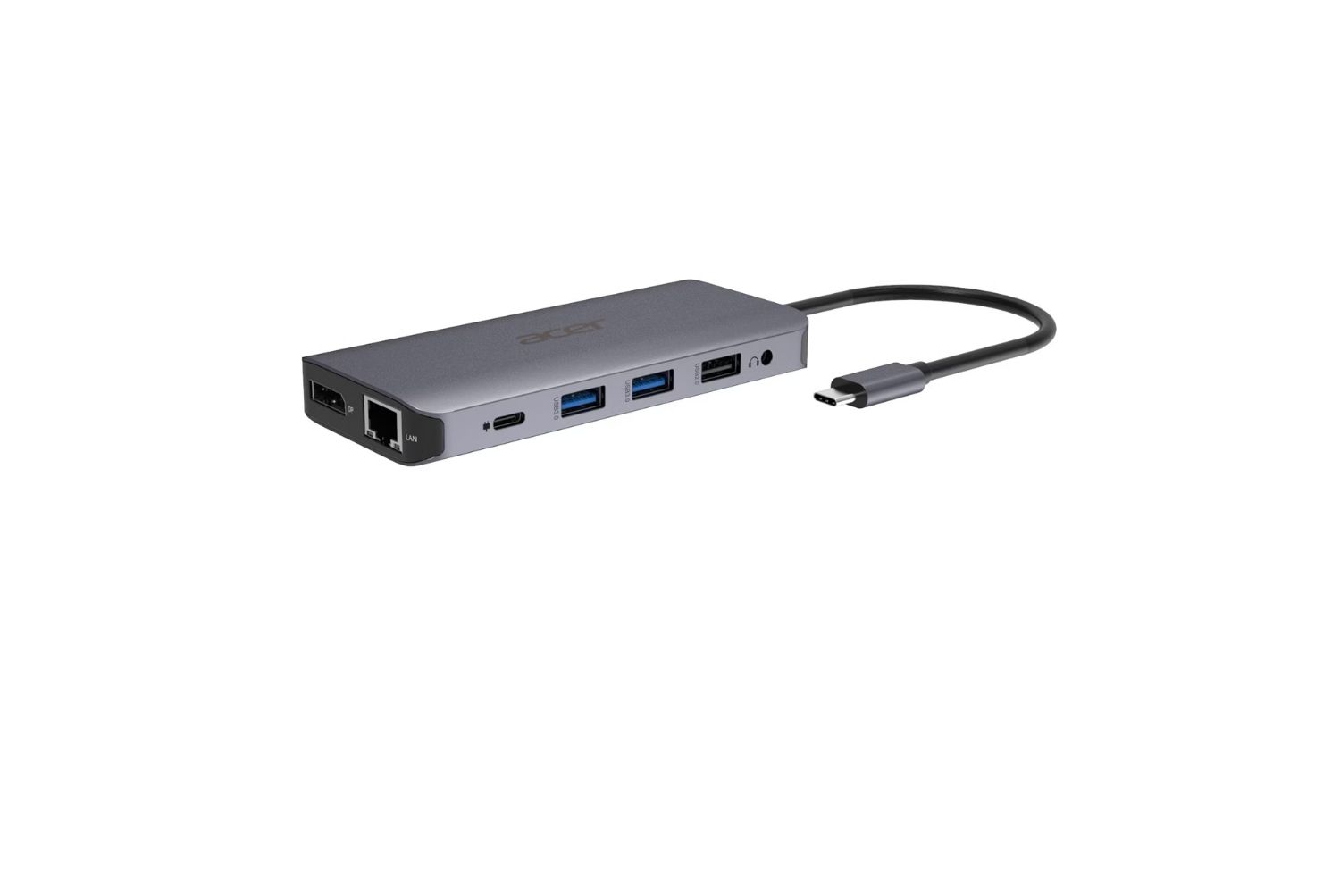 HP.DSCAB.009 - Docking Station Acer USB-C 3.0 12 en 1 2xUSB 2.0 2xUSB-A 3.0 1xSD/mSD 2xHDMI 1xDP 1xRJ45 1x3.5mm Ethernet GbE Plata (HP.DSCAB.009)
