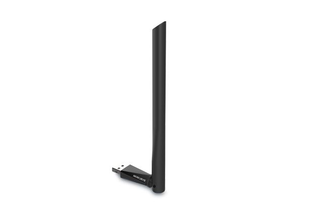 MU6H - Adaptador Mercusys USB 2.0 AC650 DualBand Antena Externa 5dBi Negro (MU6H)