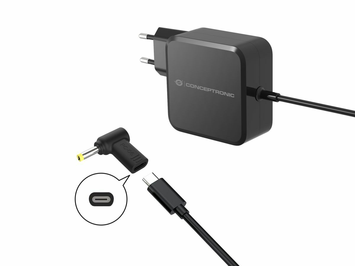 ABBY15PC06 - Adaptador CONCEPTRONIC USB-C a DC Lenovo/Asus/Acer/Toshiba 4.0x1.7mm 18-20V (ABBY15PC06)