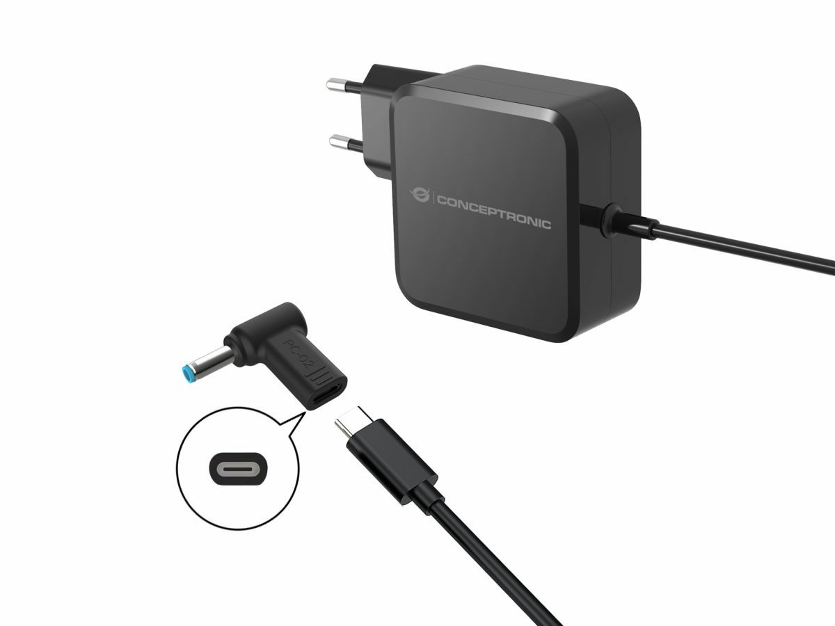 ABBY15PC02 - Adaptador CONCEPTRONIC USB-C a DC Dell/Universal 4.5x3mm 18-20V (ABBY15PC02)