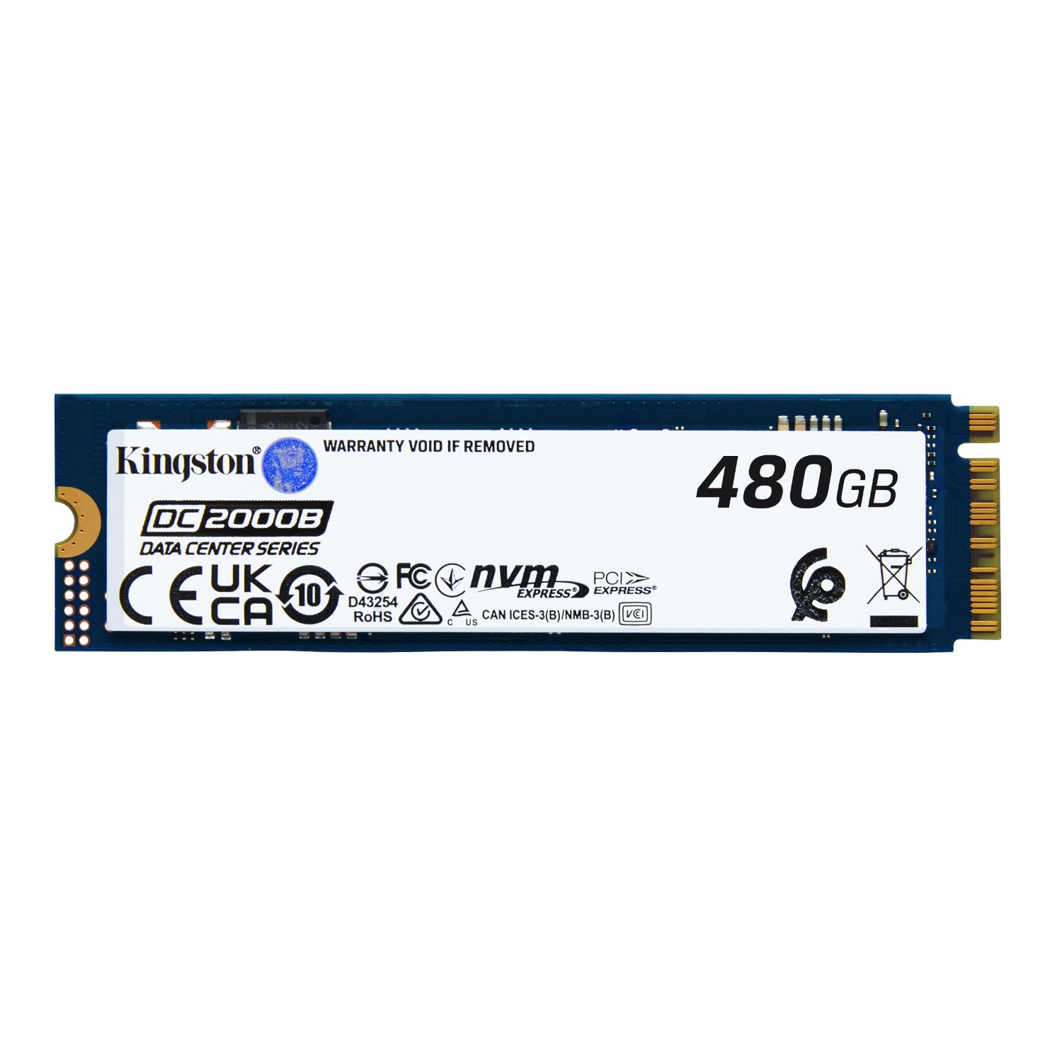 SEDC2000BM8/480G - Disco SSD Kingston DC2000B 480Gb M.2 2280 NVMe PCIe 4.0 3D TLC Lectura 7000 Mb/s Escritura 800 Mb/s Servidor (SEDC2000BM8/480G)