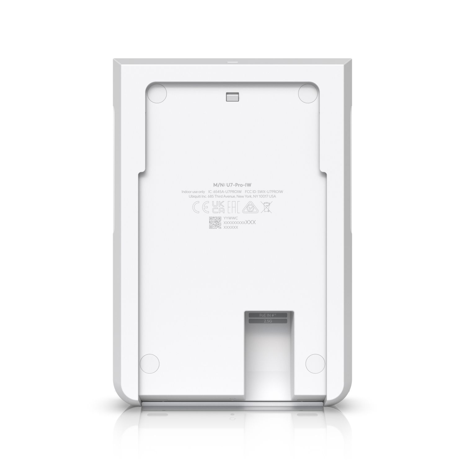 U7-PRO-WALL - Punto de Acceso UBIQUITI Networks WiFi 7 TriBand 1xRJ45 Interior Pared PoE 22W Antena Interna 6dBi Blanco (U7-PRO-WALL)