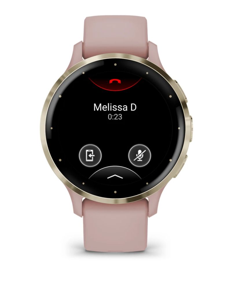 010-02785-03 - Smartwatch Garmin Venu 3S 41mm, Bisel de acero inoxidable de color beige gold con caja y correa de silicona en Rose Gold. (010-02785-03)