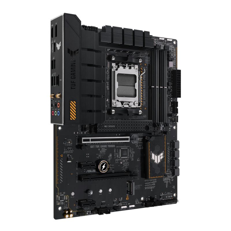 90MB1FR0-M0EAY0 - Placa base ASUS TUF GAMING A620-PRO WIFI: (AM5) 4DDR5 M.2 SATA3 PCIe USB 2.0 USB-A 3.1 USB-C 3.0 DP HDMI RJ45 7.1 mATX WiFi 6 Bluetooth 5.3 Ethernet 2.5GbE