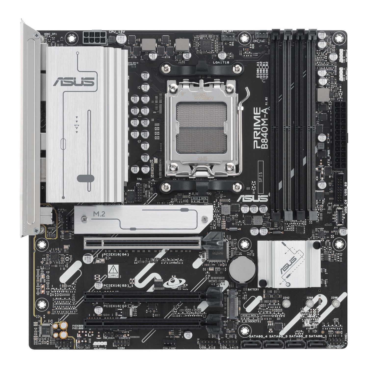 90MB1J10-M0EAYC - ASUS PRIME B840M-A-CSM: (AM5) 4DDR5 4SATA6 Usb-C HDMI 2Usb-A (90MB1J10-M0EAYC)