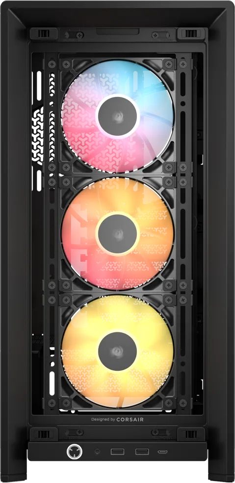 CC-9011296-WW - Caja Gaming Corsair Frame 4000D RS ARGB Ventana Lateral de Cristal Templado 2xUSB-A 3.0 1xUSB-C 3.1 ATX EATX mATX Mini-ITX Negra (CC-9011296-WW)