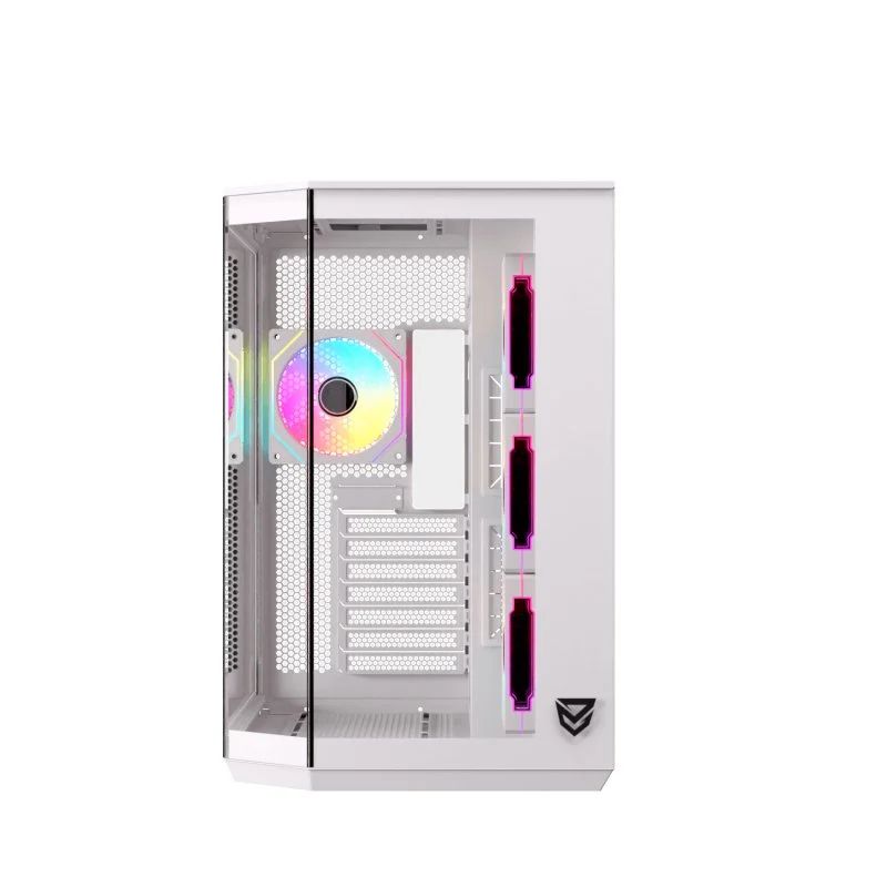 NF-CS-PULSAR-W - Caja Gaming Nfortec Pulsar Ventana Lateral de Cristal Templado ARGB 2xUSB-A 3.0 1xUSB-C 3.0 ARGB ATX mATX ITX Blanca (NF-CS-PULSAR-W)