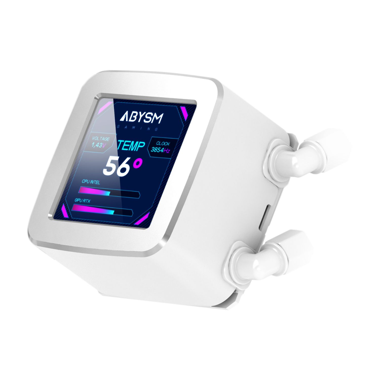 AB324012 - Refrigeracion Liquida ABYSM Oceanic LCD AIO 240mm Blanco (AB324012)