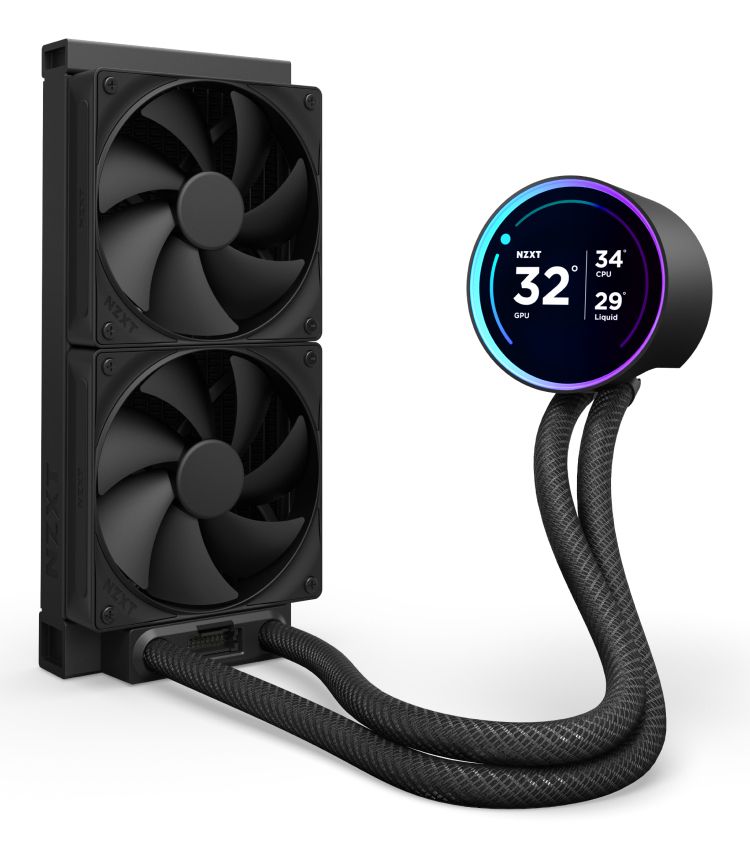 RL-KN24E-B2 - Refrigeracin Lquida CPU NZXT Kraken Elite 240 2x120mm con Pantalla IPS/LCD Negra (RL-KN24E-B2)