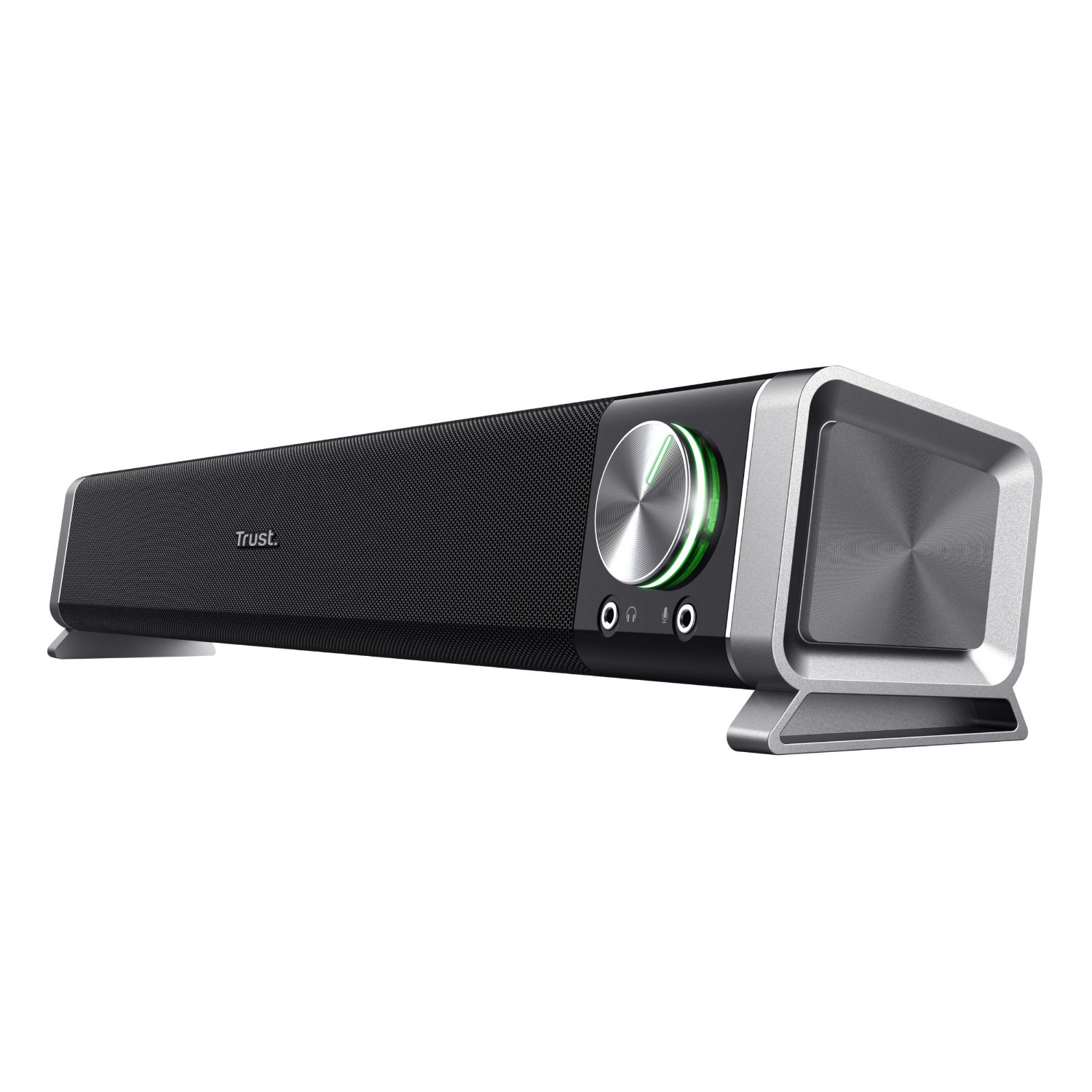 21046 - Barra de Sonido Trust Asto 12W USB 3.5mm PC/TV Negro/Plata (21046)
