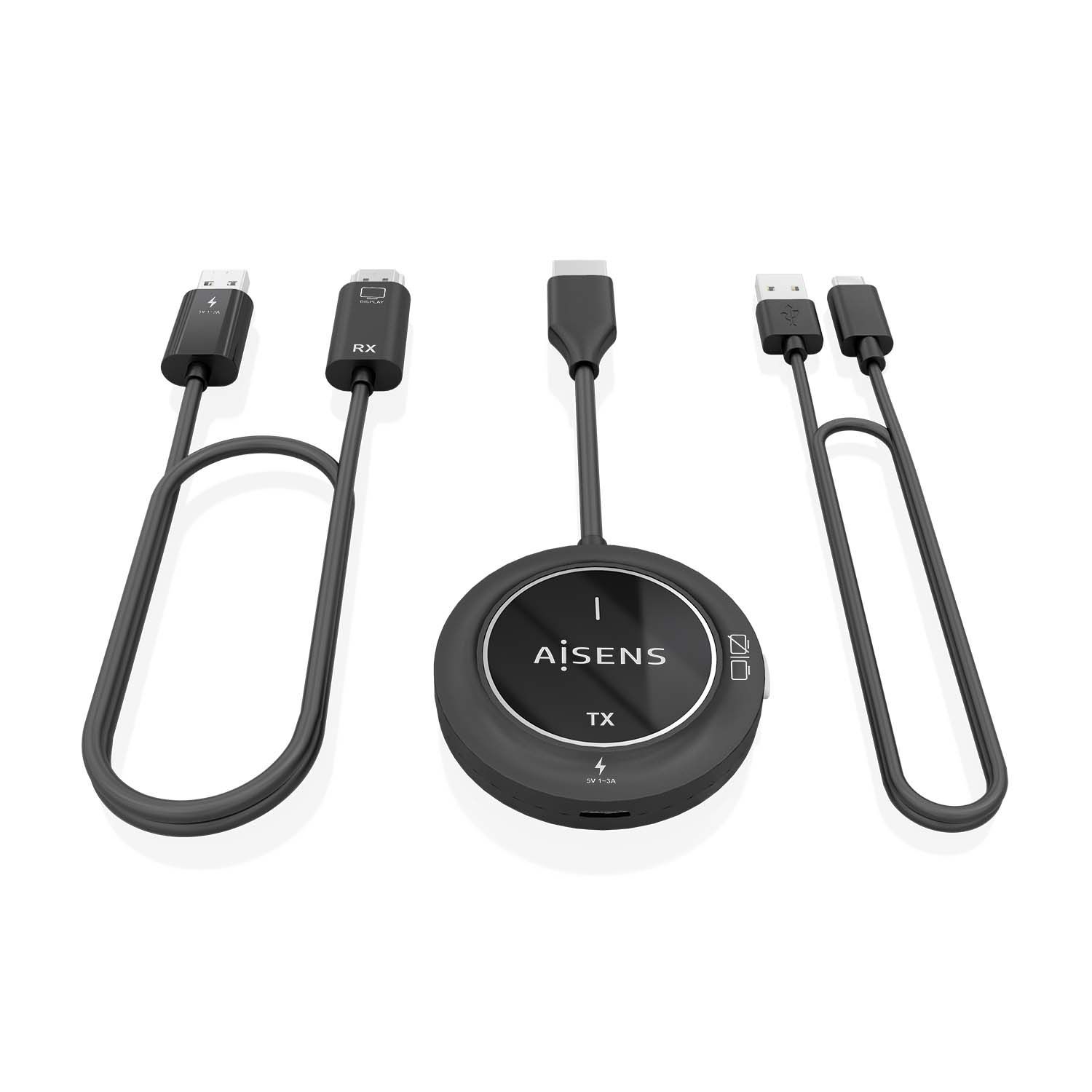 ASWL-H2K30M002-BK - Adaptador/Transmisor de Vdeo Inalmbrico AISENS HDMI Negro (ASWL-H2K30M002-BK)