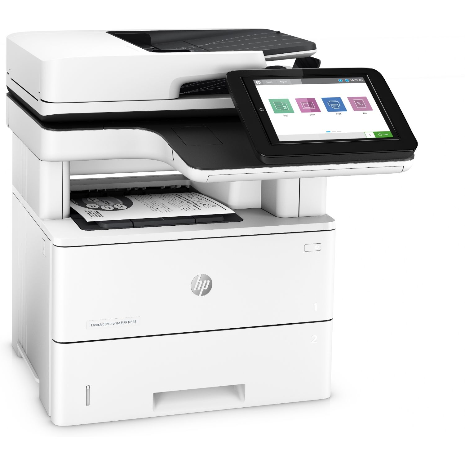 1PV64A - Impresora Multifuncin HP LaserJet Enterprise M528dn Pantalla LCD 8? Color Tctil 1200x1200dpi A4 B/N ADF 3xUSB 2.0 Ethernet GbE Fax Dplex Negra/Blanca (1PV64A)