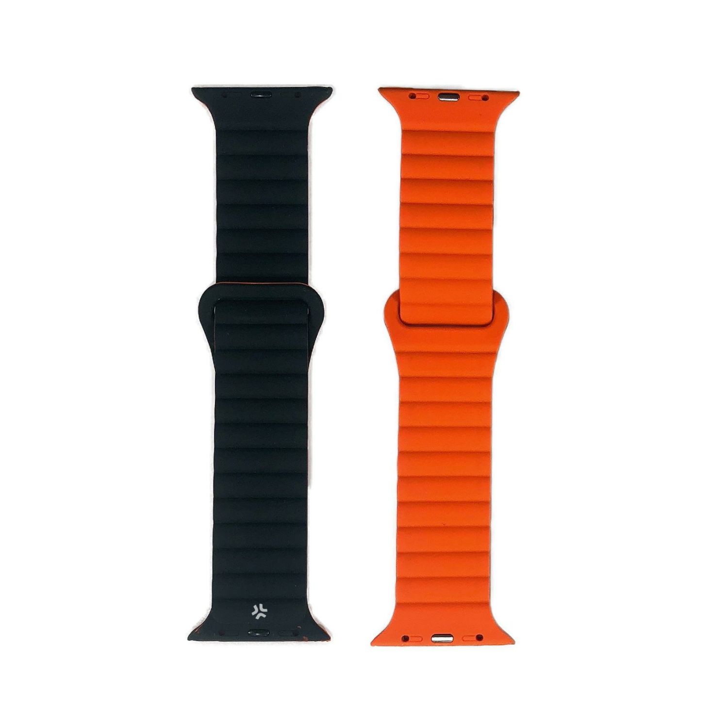 WBANDMAGBKOR - Correa CELLY Apple Watch 42/44/45mm Silicona Negro/Naranja (WBANDMAGBKOR)