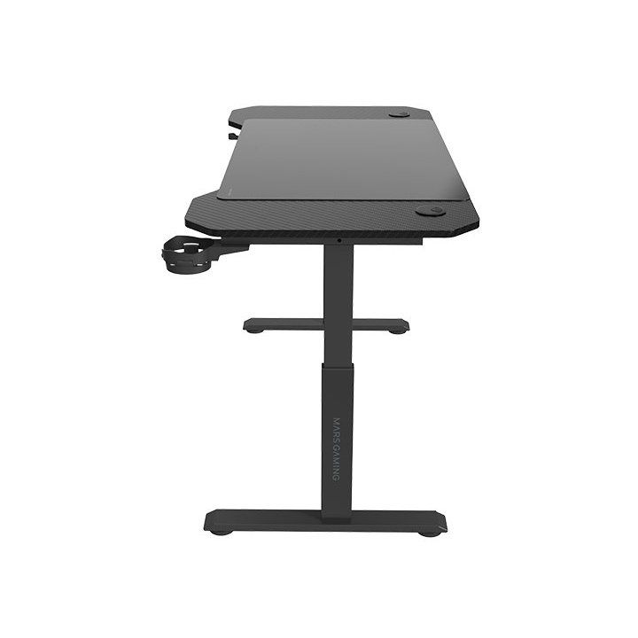 MGDERGO120 - Mesa Mars Gaming 120x60cm Mx. 100Kg, Ajustable 3 Posiciones, Ergonmica, Alfombrilla XXL, Negra. (MGDERGO120)