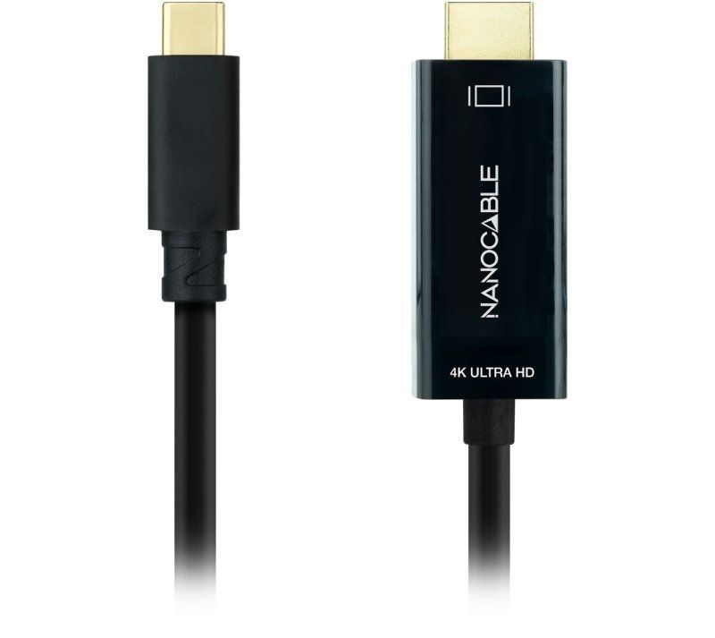 10.15.5105 - Cable Conversor NANOCABLE Usb-C/M a HDMI/M 4K a 60Hz 5m Negro (10.15.5105)